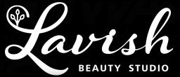 lavish beauty studio logo in black color tone